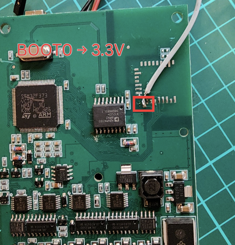 It's the itty bitty little pad in the corner